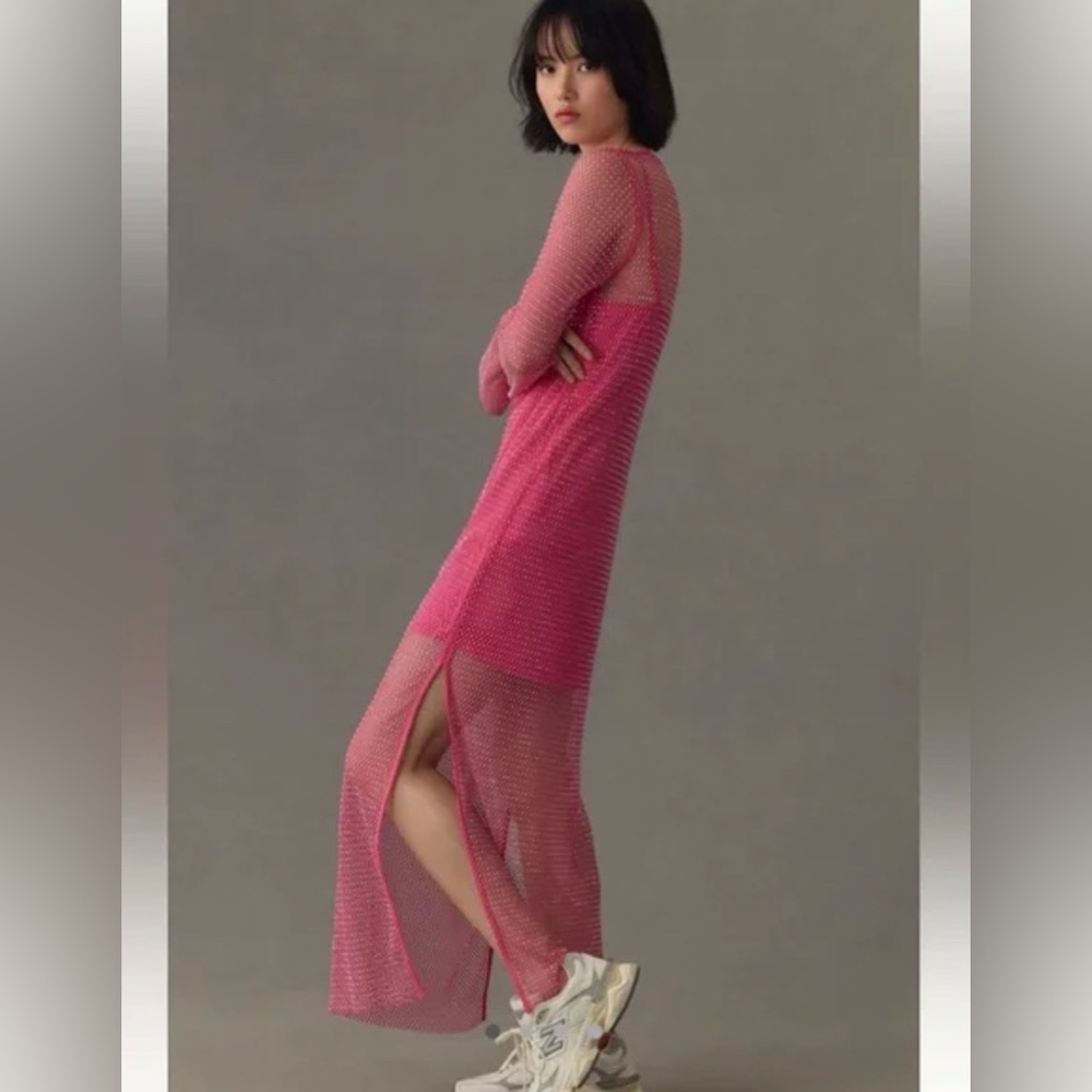 Anthropologie - Sunday in Brooklyn Pink Mesh Dress - Sz Sm